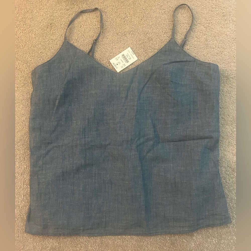Jcrew Factory Chambray Tank, Size 10, NWT